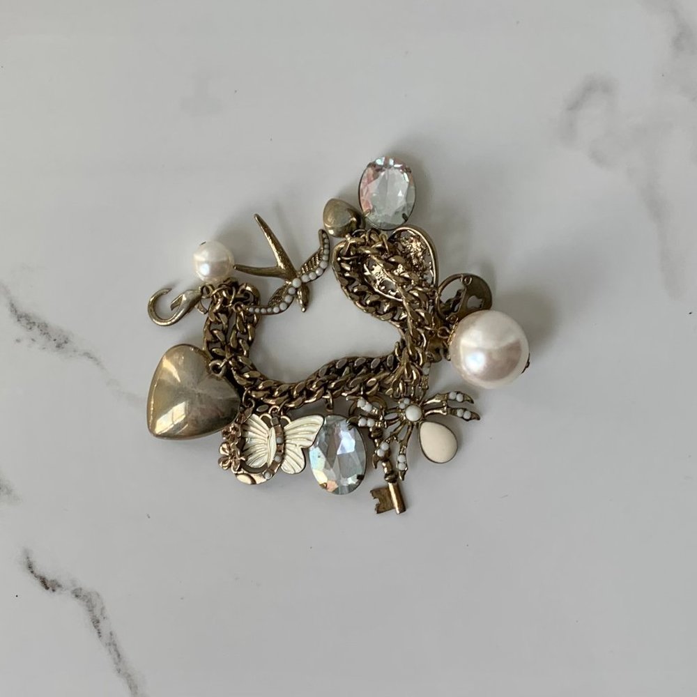 14 | Charm | Bracelet | heart | Pearls